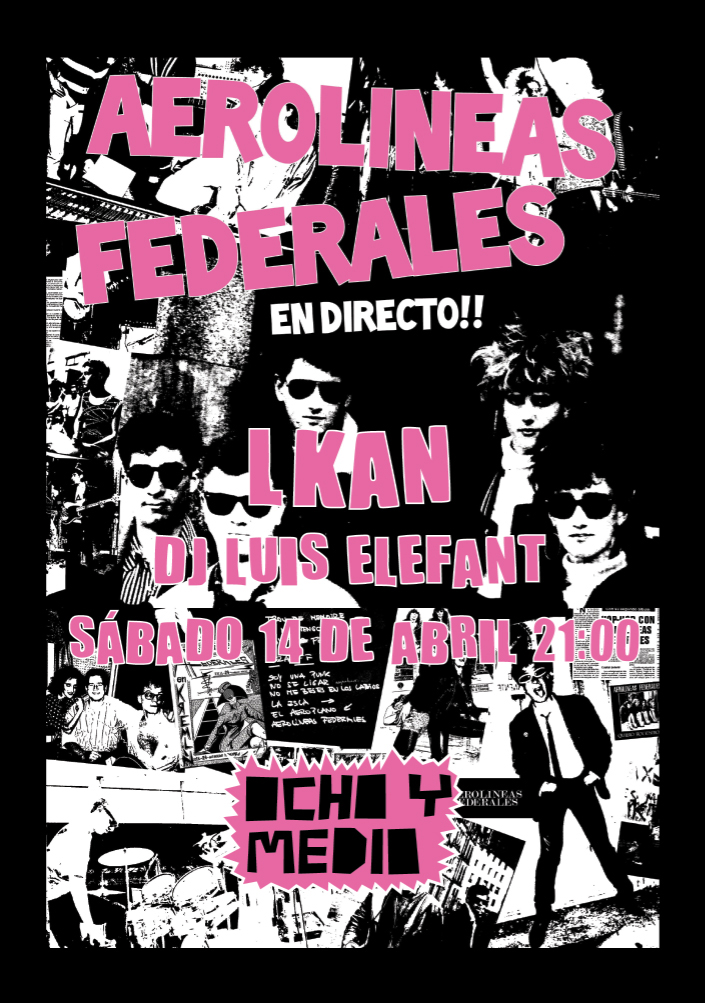 Imagen destacada de noticia: AEROLINEAS FEDERALES: Concierto en Madrid 14 de Abril!
